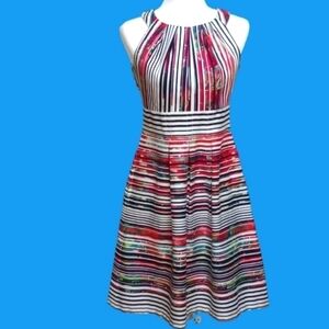 NINE West 'Tangerine Tango' Striped Dress